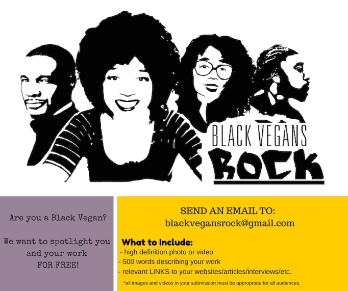 Are you a black vegan who is looking to get your work %22out there?%22